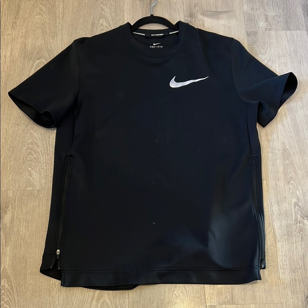 Nike Black Tee with Iconic White Swoosh